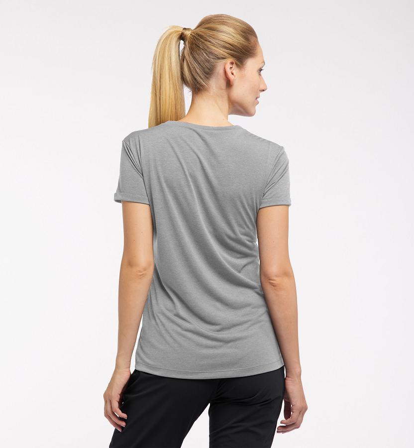 Haglöfs Womens Ridge T-Shirt Grey New Zealand 12640EVNG
